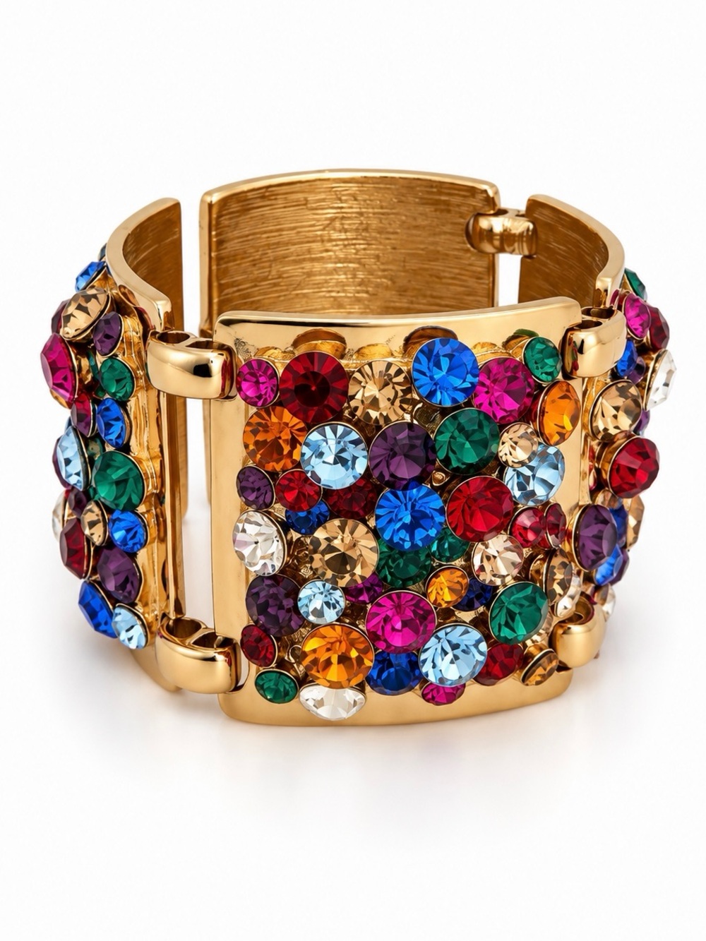 KATE SPADE • Vintage Crystal Kaleidoscope Multicolor Statement Bracelet